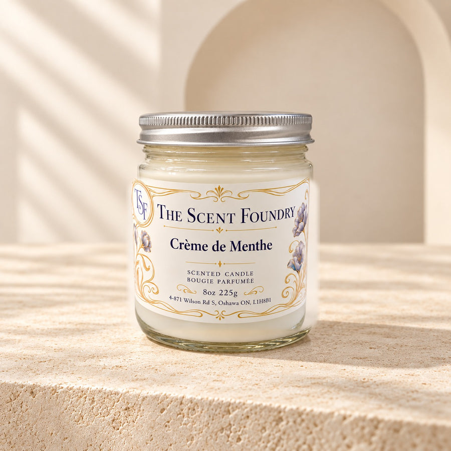 The Scent Foundry Crème de Menthe hand-poured 8 oz candle
