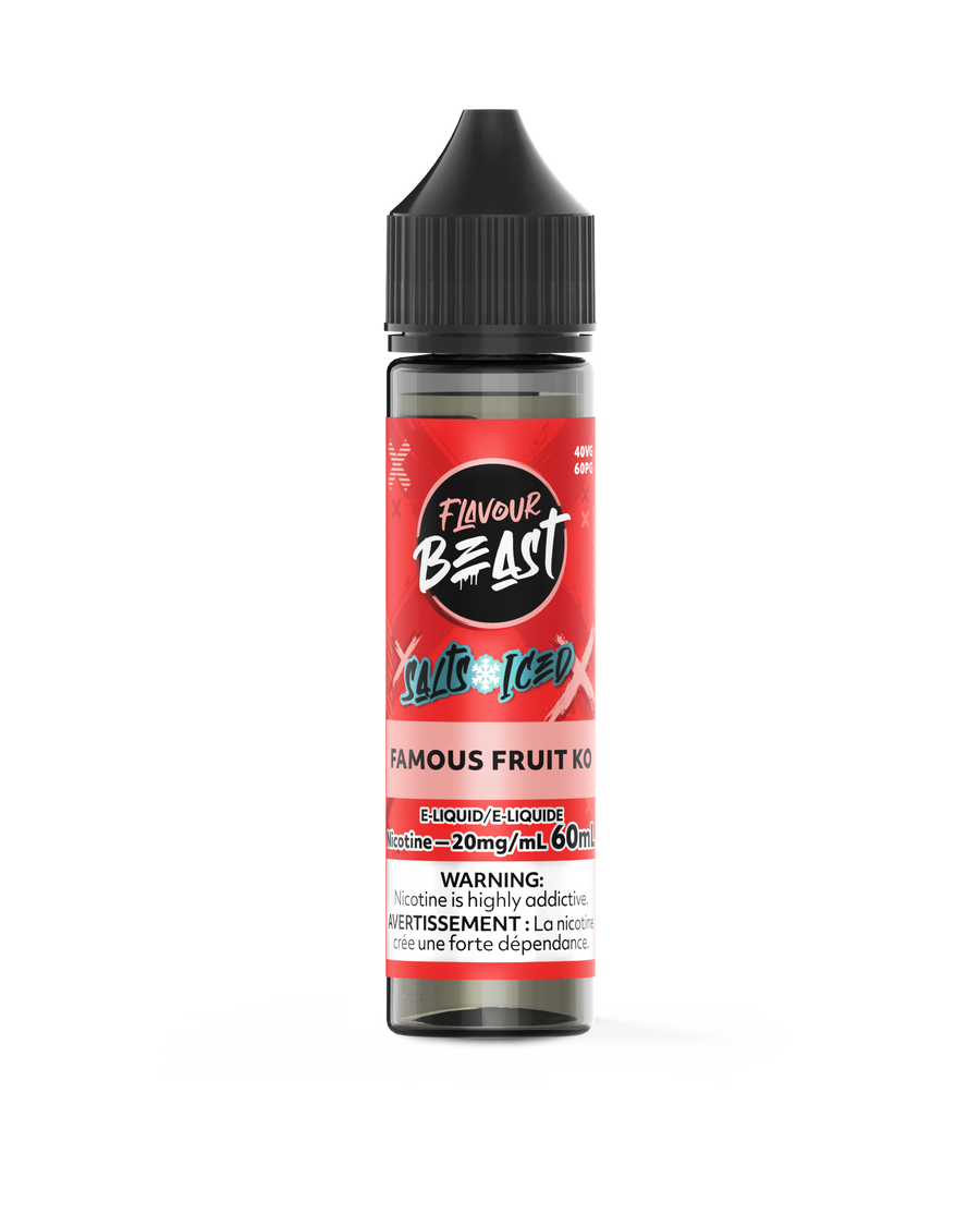 Famous Fruit KO Iced Flavour Beast e-liquid bottle - 60 mL