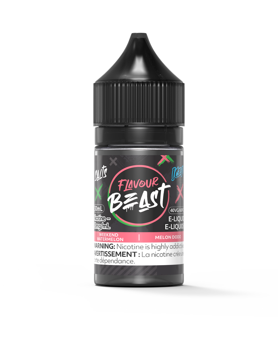 Weekend Watermelon Iced Flavour Beast e-liquid bottle - 30 mL