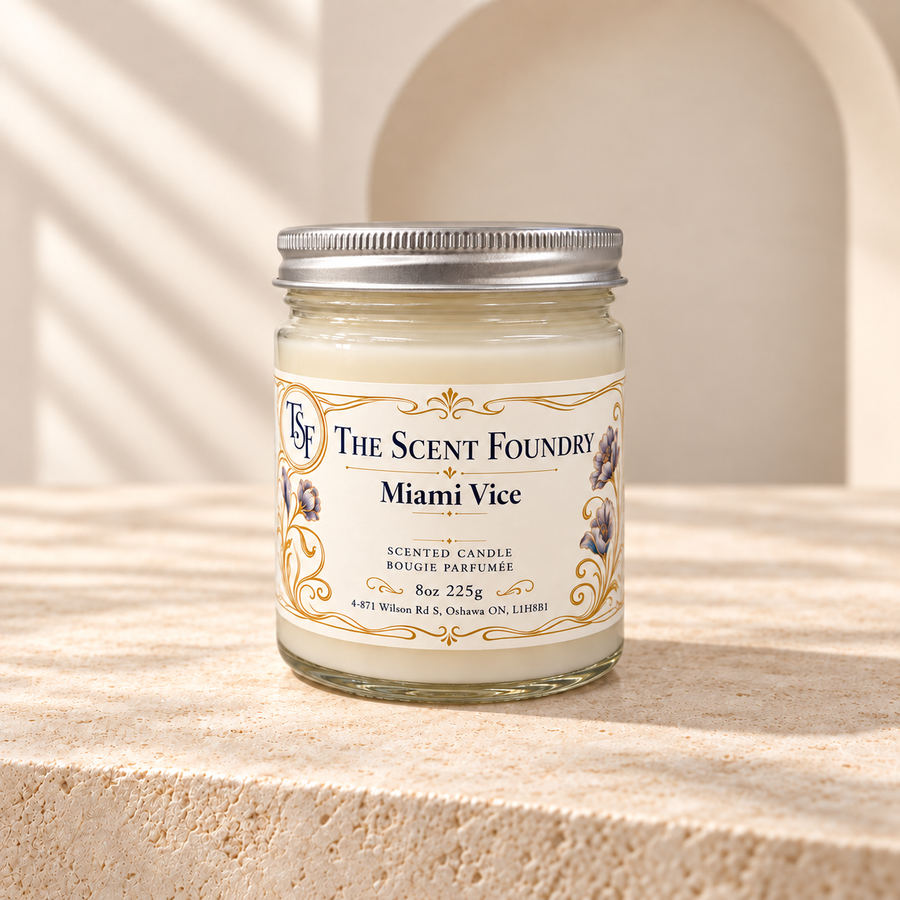 The Scent Foundry Miami Vice hand-poured 8 oz candle