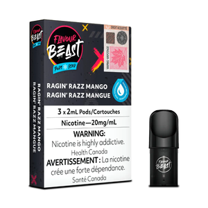 Pack de dosettes Flavour Beast - Ragin' Razz Mango (Liquidation)