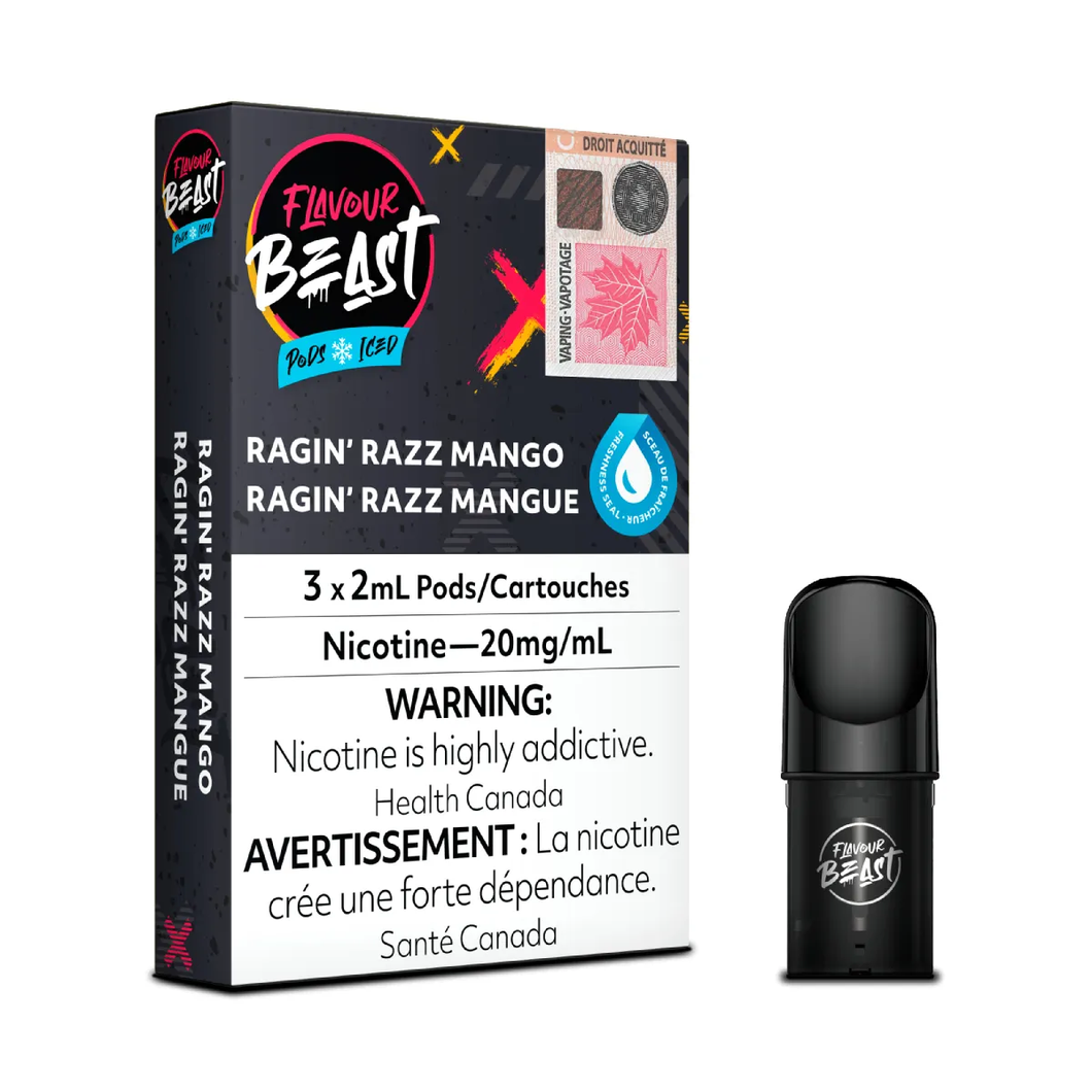Flavour Beast Pod Pack - Ragin' Razz Mango (Clearance)